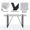 Modern Dining Table, 55 inch Kitchen Table for 4 People, Rectangular Dinner Table for Dining Room, Home Office, Living Room Furniture, Easy Assembly