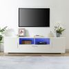 QuickassembleFashionTVstand,TVCabinet,entertainment center TV station,TVconsole,console with LED light belt, light belt can be remote control