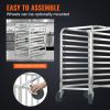 VEVOR Bun Pan Rack, 10-Tier Commercial Bakery Racks with Brake Wheels, Aluminum Racking Trolley Storage for Half & Full Sheet