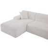 U_Style Modern Large L-Shape Modular Sectional Sofa for Living Room, Bedroom, Salon, 2 Piece Free Combination, Simplified Style(old sku:WY000356AAA)