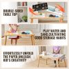 VEVOR Kids Sensory Table Sand Water Play Table with 1 Paper Roll 3 Storage Bins