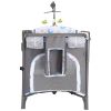 VEVOR Baby Bassinet, 12-Level Height Adjustable Easy to Fold Portable Baby Bassinet Bedside Sleeper with Storage Basket & Wheels