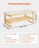 Rattan Coffee Table Rectangle Rattan Coffee Table 2-Tier for Living Room