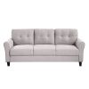 Modern Living Room Sofa Set Linen Upholstered Couch Furniture for Home or Office ,Light Grey,(2+3-Seat,Old Sku:SG000367AAA)