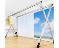 SOGA 2.4m Portable Standing Clothes Drying Rack Foldable Space-Saving Laundry Holder with Wheels