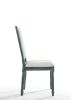 Leventis Cream Linen & Weathered Gray Finish Side Chair