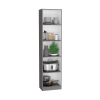 Poston 3 Piece Home Bookcase set, 67" Wide with 13 Shelves and 2-door Cabinet , Living Room Set Matt Gray / White