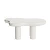 39.4" Cloud Coffee Table, Cute Cream Coffee Table with 4 Solid Legs, Modern Carton Center Table for Living Room, Home Office