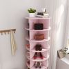 new 360 pink rotating shoe cabinet with 7 layers can accommodate up to 28 Paris shoes