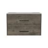Praga Floating Vanity Sink with 2-Drawers Dark Brown / White