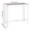 7 Piece Patio Bar Set Solid Wood Acacia