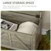 30" Farmhouse Storage Chest, Lift Top Box Organizer with Safety Hinge to Open Up 150¬∞ for Bedroom, Entryway, Living Room, Gray