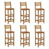 7 Piece Patio Bar Set Solid Wood Acacia