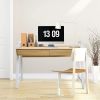 Wood Computer Desk Computer Table Writing Desk Workstation Study Home Office Furniture with Two Drawers,White