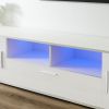 QuickassembleFashionTVstand,TVCabinet,entertainment center TV station,TVconsole,console with LED light belt, light belt can be remote control