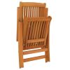 Folding Patio Chairs with Footrests 2 pcs Solid Wood Eucalyptus