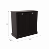 Two-Compartment Tilt-Out Laundry Sorter Cabinet-Black