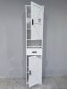 69" H Tall Bathroom Storage Cabinet with 2 Barn Doors and 1 Drawer, Narrow Storage Unit, Adjustable Shelves,Floor Cabinet for Bathroom, Living Room