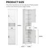 69" H Tall Bathroom Storage Cabinet with 2 Barn Doors and 1 Drawer, Narrow Storage Unit, Adjustable Shelves,Floor Cabinet for Bathroom, Living Room