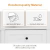 White Triangle Tall Cabinet with 3 Drawers and Adjustable Shelves for Bathroom, Kitchen or Living Room, MDF Board with Painted Finish