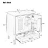 30" Bathroom Vanity with Sink Vintage Style, Multi-functional Storage Space, Door Shelf, Soft-closing Door, White