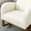 COOLMORE Rocking Chair, Modern Glider Chair, Recliner Armchair with Wood Legs and Side Pocket