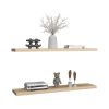 Floating Shelves 1.50" H, with 2 Shelf, Light Pine
