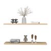 Floating Shelves 1.50" H, with 2 Shelf, Light Pine