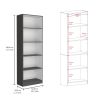 Poston 3 Piece Home Bookcase set, 67" Wide with 13 Shelves and 2-door Cabinet , Living Room Set Matt Gray / White