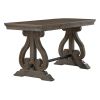 Dark Oak Finish 1pc Durable Writing Desk with Hidden Drawer Classic Traditional Wooden Home Office Furniture