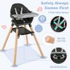 6 in 1 Convertible Highchair with Safety Harness and Removable Tray
