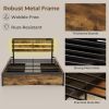 Full/Queen/Twin Size Bed Frame with Drawers LED Lights and USB Ports