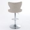 Swivel PU Barstools Adjusatble Seat Height from 25-33 Inch