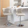 Swivel PU Barstools Adjusatble Seat Height from 25-33 Inch