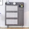 Modern minimalist storage cabinet, Japanese rattan shoe cabinet, bed top cabinet
