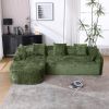 COOLMORE Boucle Sofa 3 Seater for Living Room Oversized Comfy Sofa L-Shape Sofa Couch with Chaise Home Furniture Sleeper Sectional Sofa for Apartment