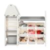 Kids Bookshelf Toy Storage Organizer with 17 Bins and 5 Bookshelves