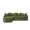 COOLMORE Boucle Sofa 3 Seater for Living Room Oversized Comfy Sofa L-Shape Sofa Couch with Chaise Home Furniture Sleeper Sectional Sofa for Apartment