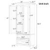 Tall Storage Cabinet with Two Drawers for Bathroom/Office