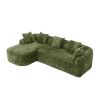 COOLMORE Boucle Sofa 3 Seater for Living Room Oversized Comfy Sofa L-Shape Sofa Couch with Chaise Home Furniture Sleeper Sectional Sofa for Apartment