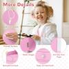 Kids Vanity Table and Chair Set with Shelves Drawer and Cabinet