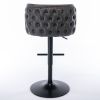 A&A Furniture,Swivel Barstools Adjusatble Seat Height, Modern PU Upholstered Bar Stools with the whole Back Tufted