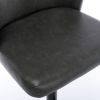 A&A Furniture,Swivel Barstools Adjusatble Seat Height, Modern PU Upholstered Bar Stools with the whole Back Tufted
