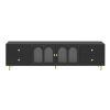 70.9" Modern TV Stand for TVs up to 75 Inches,Entertainment Center with Glass Door,4 Drawers and 2 Cabinets