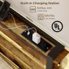 Full/Queen/Twin Size Bed Frame with Drawers LED Lights and USB Ports