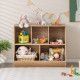 5-Cube Wooden Kids Toy Storage Organizer with Anti-Tipping Kits