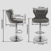 Swivel PU Barstools Adjusatble Seat Height from 25-33 Inch