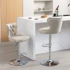 Swivel PU Barstools Adjusatble Seat Height from 25-33 Inch