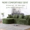 COOLMORE Boucle Sofa 3 Seater for Living Room Oversized Comfy Sofa L-Shape Sofa Couch with Chaise Home Furniture Sleeper Sectional Sofa for Apartment