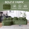 COOLMORE Boucle Sofa 3 Seater for Living Room Oversized Comfy Sofa L-Shape Sofa Couch with Chaise Home Furniture Sleeper Sectional Sofa for Apartment